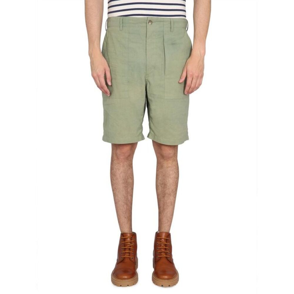ENGINEERED GARMENTS Utility Pleated Shorts Men GREEN Pants